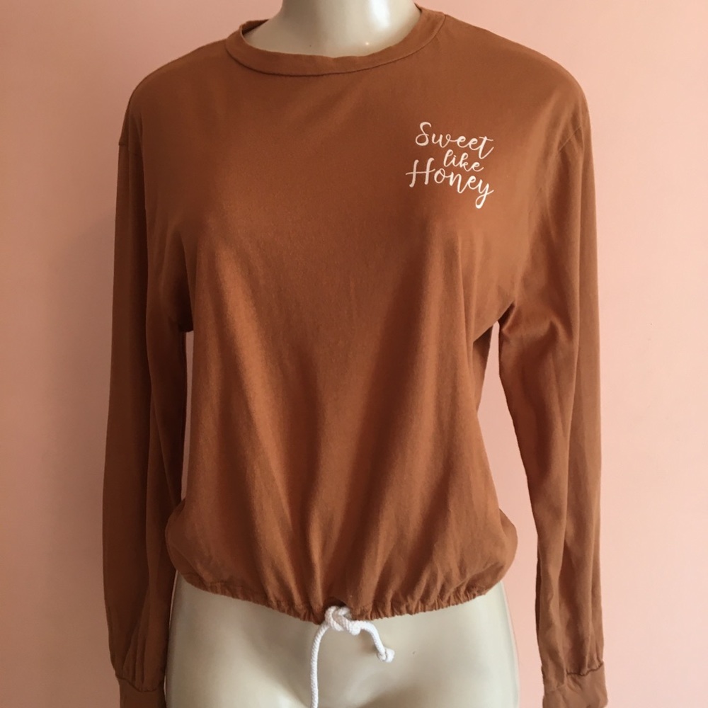 Dirtee Laundry | Dark Mustard Cropped Long Sleeve